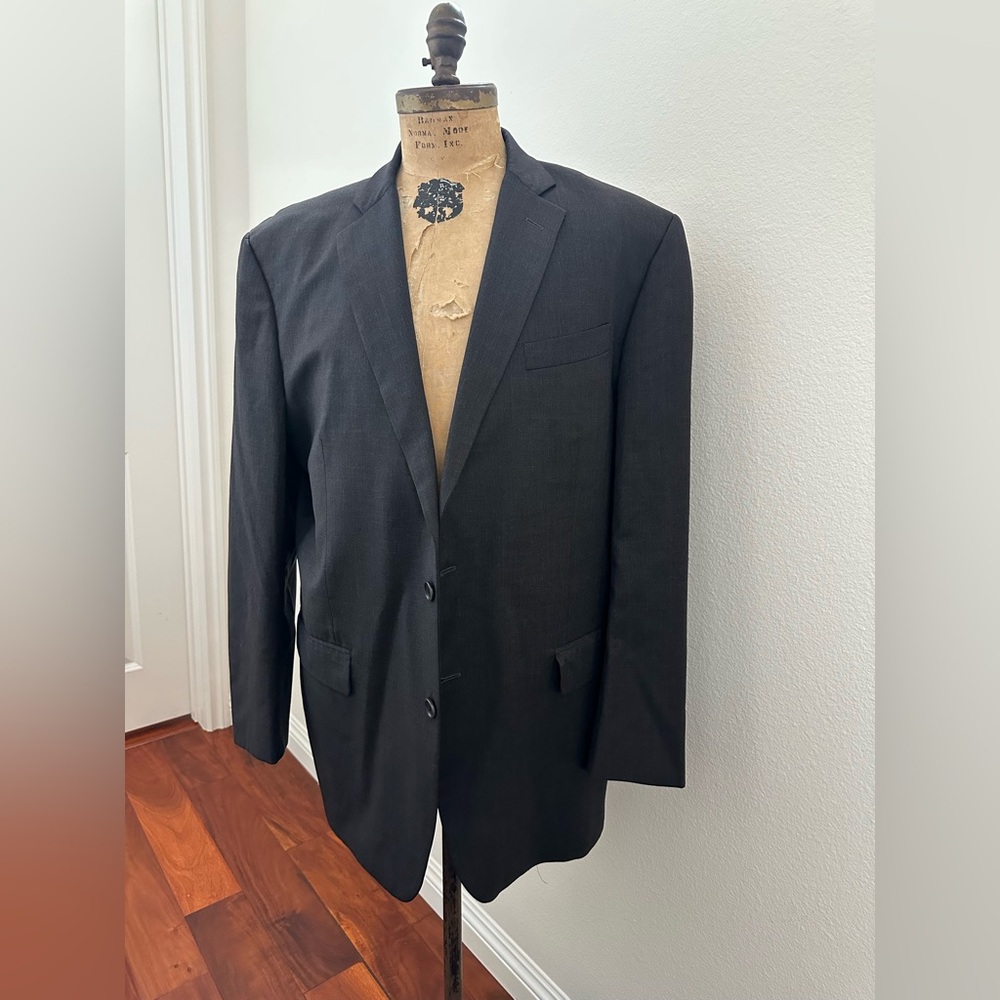 Brooks Brothers Charcoal Men's Blazer estrato Italy 1818 Madison 46L - Picture 2 of 6